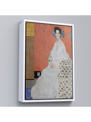 Çerçeveli Gustav Klimt - Fritza Riedler'in Portre TABLO-7306
