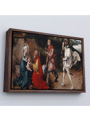 Çerçeveli Albrecht Dürer - Magi'nin Hayranlığı TABLOSU-7049