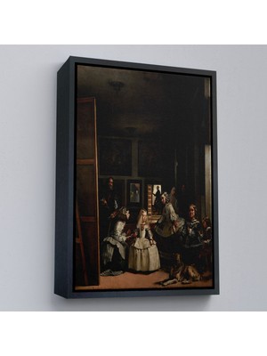Çerçeveli Diego Velázquez - Nedimeler Tablosu - Las MENINAS-7349