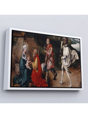 Çerçeveli Albrecht Dürer - Magi'nin Hayranlığı TABLOSU-7049