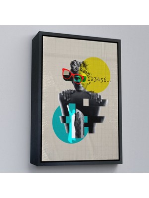 Çerçeveli Retro Daireler TABLOSU-7878