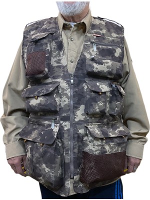 Horizon Av Long Bass Yelek Kahve Çöl Kamuflaj