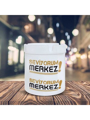 Asilmeydan Behzat Ç Seviyorum Merkez Baskılı Küllük Seramik Kül TABLASI-7771