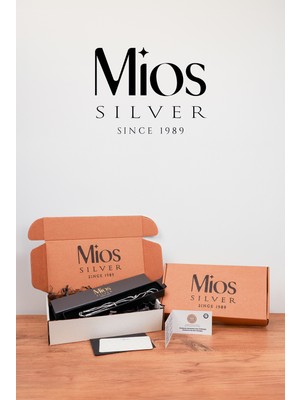 Mios Silver 2.5mm Kare Kral 925 Ayar Gümüş Kolye