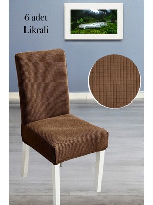 Baqdo Sandalye Örtüsü 6 Adet Likralı Yüksek Kaliteli ve Esnek Yıkanabilir Sandalye Kılıfı Pitikare
