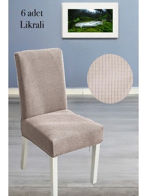Baqdo Sandalye Örtüsü 6 Adet Likralı Yüksek Kaliteli ve Esnek Yıkanabilir Sandalye Kılıfı Pitikare