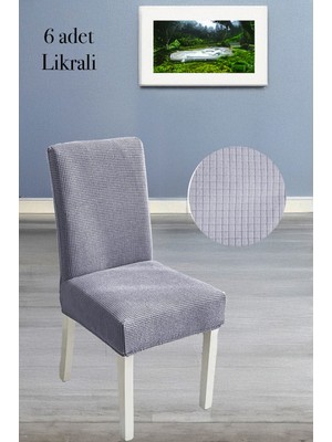 Baqdo Sandalye Örtüsü 6 Adet Likralı Yüksek Kaliteli ve Esnek Yıkanabilir Sandalye Kılıfı Pitikare