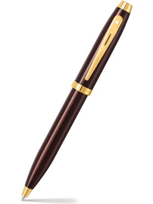 Sheaffer 9370-2 100 Serisi Tükenmez Kalem Kahverengi Altın