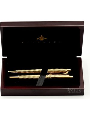 Steelpen World Serisi 273 Gold  Kalem+Tükenmez Kalem Set Seti