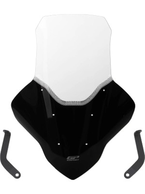 GP Kompozit Yamaha NMAX 125 / 155 2021-2024 Uyumlu Elcikli Tur Camı Şeffaf 74 cm