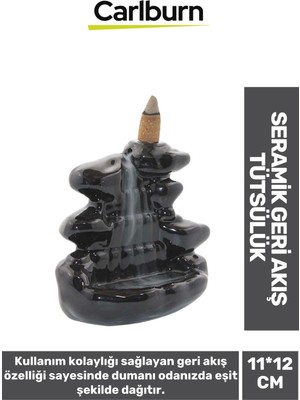 Özel Üretim Dekoratif Ithal Parlak Şelale Seramik Geri Akış Tütsülük & Oda Kokusu Biblo 11*12 cm