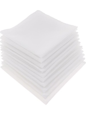 Strade Store 10PCS Erkek Kadın Pamuk Beyaz Yumuşak Hanky ​​party Hankies 28X28CM 10PCS (Yurt Dışından)