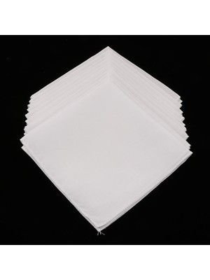 Strade Store 10PCS Erkek Kadın Pamuk Beyaz Yumuşak Hanky ​​party Hankies 28X28CM 10PCS (Yurt Dışından)