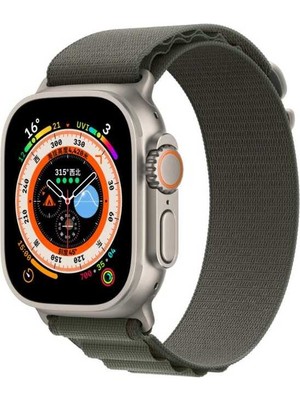 ZORE Watch Ultra 49MM Uyumlu Krd-74 Hasır Kordon Zore - Yeşil