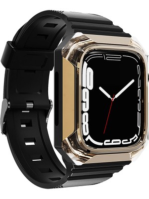 ZORE Watch 7 41MM Uyumlu Krd-88 Sert Pc Kasa Koruyuculu Uyumlu Kordon Zore - Gold
