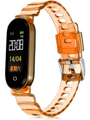 ZORE Xiaomi Mi Band 5 Krd-27 Uyumlu Kordon Zore - Turuncu