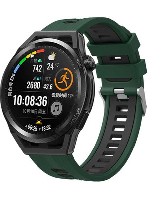 ZORE Galaxy Watch 46MM Krd-55 Uyumlu Kordon Zore - Yeşil-Siyah