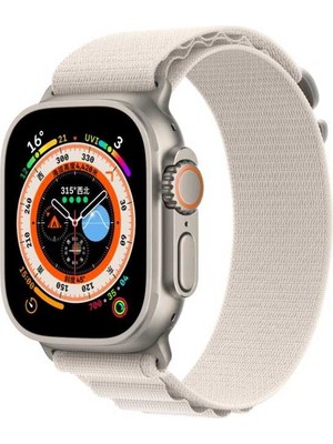 ZORE Watch Ultra 49MM Uyumlu Krd-74 Hasır Kordon Zore - Beyaz