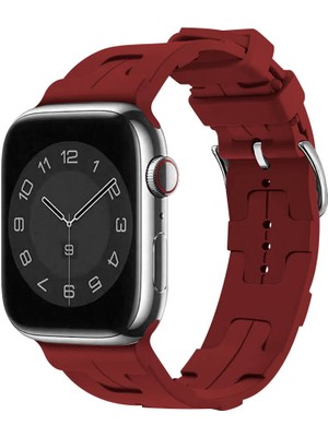 ZORE Watch 44MM Krd-92 Uyumlu Kordon Zore - Koyu Kırmızı