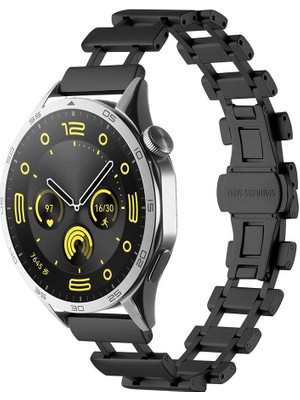 ZORE Huawei Gt2 46MM Uyumlu Zore - Krd-96 22MM Metal Kordon-Siyah