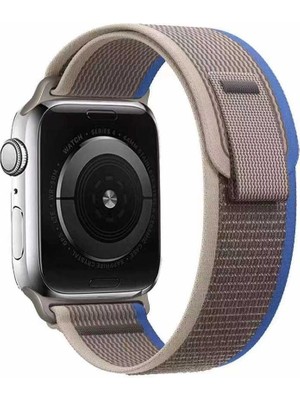 ZORE Watch 7 41MM Uyumlu Krd-77 Hasır Kordon Zore - Gri-Mavi