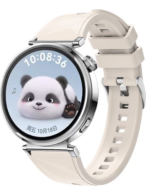 ZORE Huawei Gt4 41MM Uyumlu Zore KRD-129 18MM Silikon Kordon Strap Kayış-Starlight