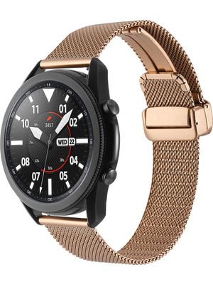 ZORE Xiaomi Amazfit Pace Uyumlu Krd-85 22MM Metal Kordon Zore - Rose Gold