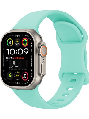 ZORE Watch Ultra 49MM Uyumlu Zore KRD-131 Silikon Kordon Strap Kayış-Açık Yeşil