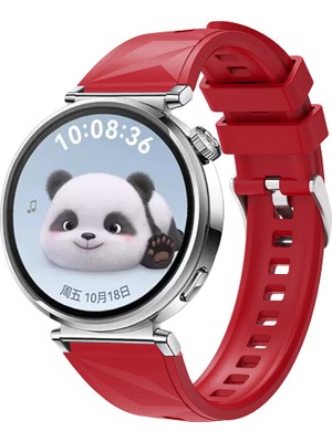 ZORE Huawei Gt4 41MM Uyumlu Zore KRD-129 18MM Silikon Kordon Strap Kayış-Kırmızı