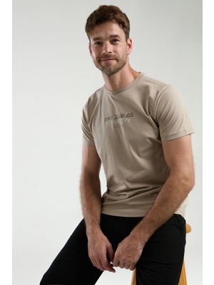 Arnetta Erkek Krem Kısa Kol Pijama Takım