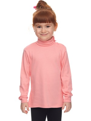 Somon Basic Kız Çocuk Çıtçıtlı Tam Balıkçı Yaka Şardonlu Kışlık Uzun Kollu Tişört