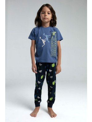 Rolypoly Erkek Çocuk Yeşil Pijama Takımı