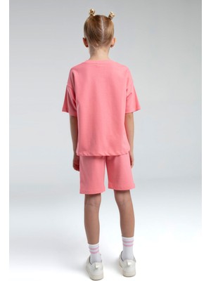 RolyPoly Kız Çocuk Pembe Bermuda Takım