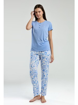 Arnetta Kadın Mavi Pijama Takımı