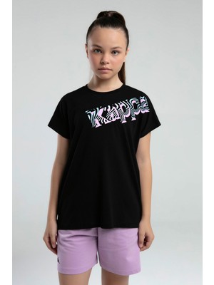 Kappa Kız Çocuk Siyah T-Shirt