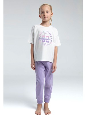 Rolypoly Kız Çocuk Mor Kısa Kol Pijama Takım