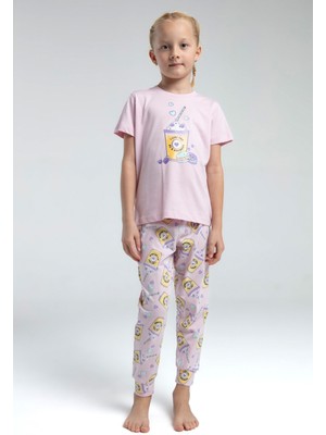 Rolypoly Kız Çocuk Pembe Pijama Takımı
