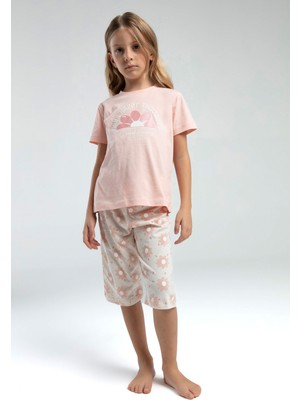 RolyPoly Kız Çocuk Pembe Kapri Takım