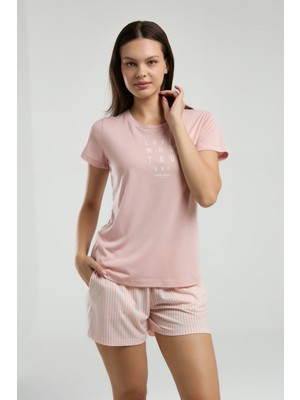 Pierre Cardin Kadın Pembe Şort Takım