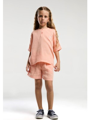 U.S. Polo Assn. U.S. Polo Assn.. Kız Çocuk Turuncu Şort Takım