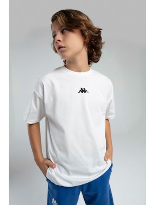 Kappa Erkek Çocuk Beyaz Tişört