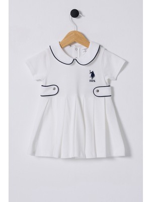 U.S. Polo Assn. U.S. Polo Assn.. Kız Bebek Beyaz Elbise