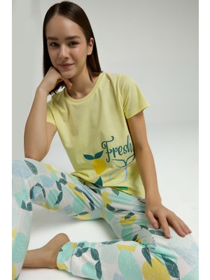 Rolypoly Kadın Sarı Pijama Takımı