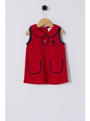 U.S. Polo Assn. Kız Bebek Kırmızı Elbise