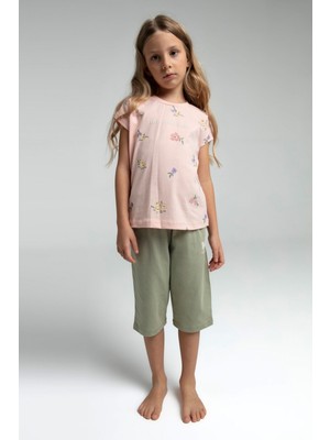 U.S. Polo Assn. Kız Çocuk Pembe Kapri Takım