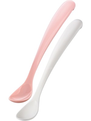 Mamajoo Ergonomik Beslenme Mama Kaşığı & Saklama Kutusu, Powder Pink, İkili Set