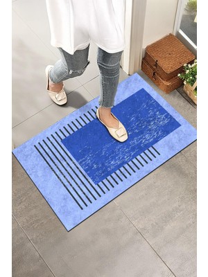 Monnhein Mavi Minimal Kapı Önü Paspası