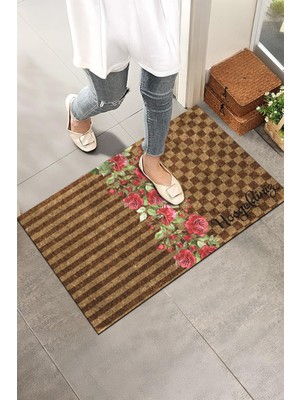 Monnhein Vintage Gül Kapı Önü Paspası