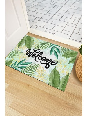 Monnhein Tropikal Yaprak Desenli Kapı Önü Paspası