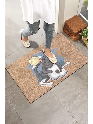 Monnhein Kara Kedinin Gecesi Kapı Önü Paspası